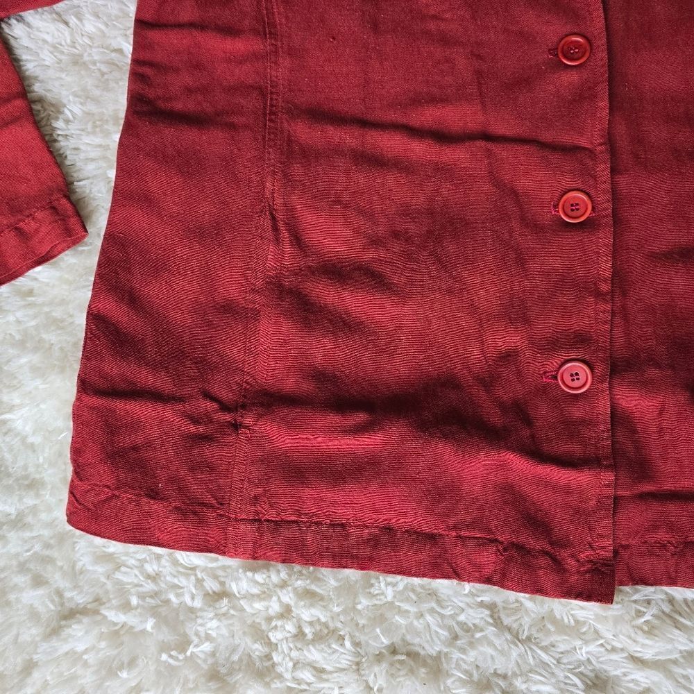 JOHNNY WAS Collection Women's Solid Red Blazer Size Large Jacket Size‎ Large - Picture 4 of 11